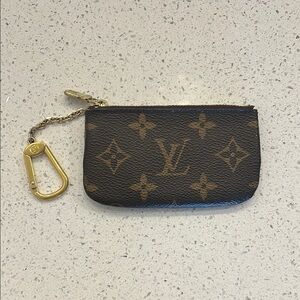 Louis Vuitton Brown and Gold Key & Card Holder